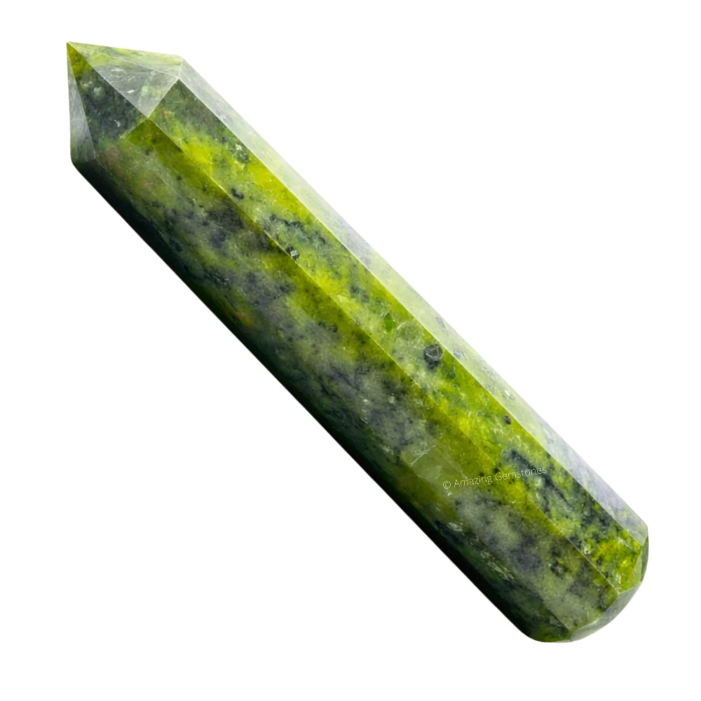 Green Jade Wand (Faceted)
