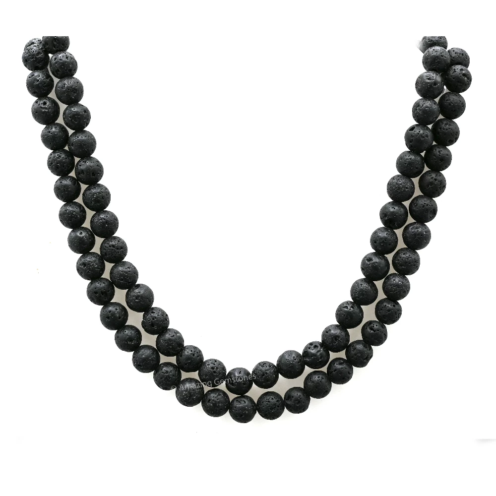 Lava Stone Mala (Without Knot)