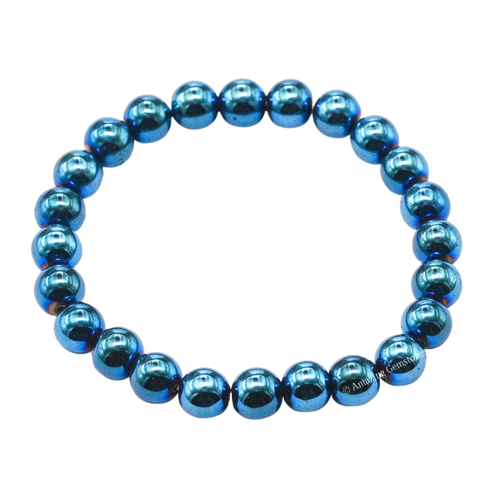 Blue Hematite Bracelet (Stretchable)