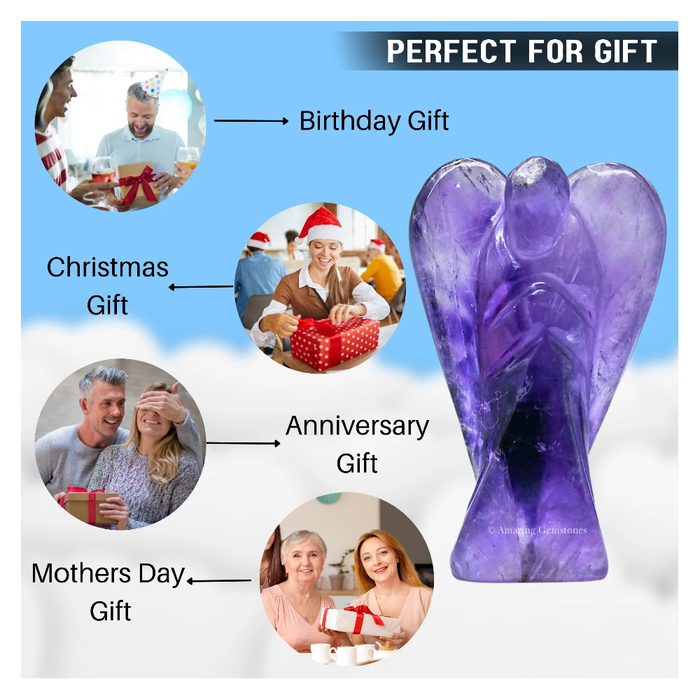 Amethyst Angel Figurine (1.5 Inch)