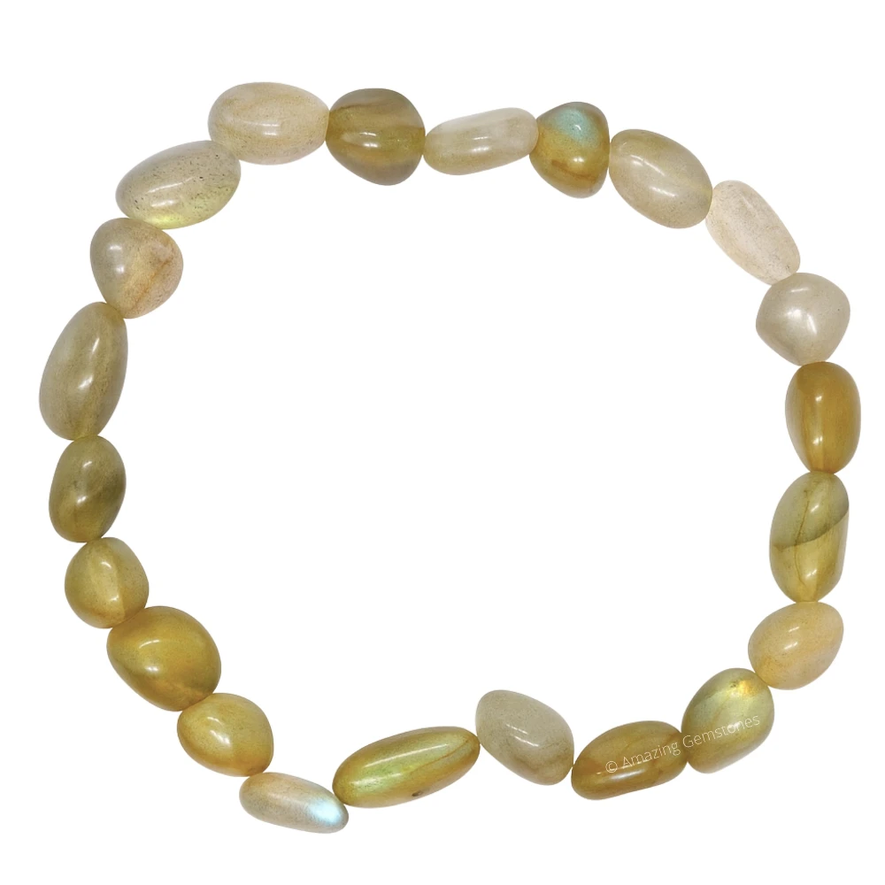 Labradorite Tumbled Stone Bracelet (Stretchable)