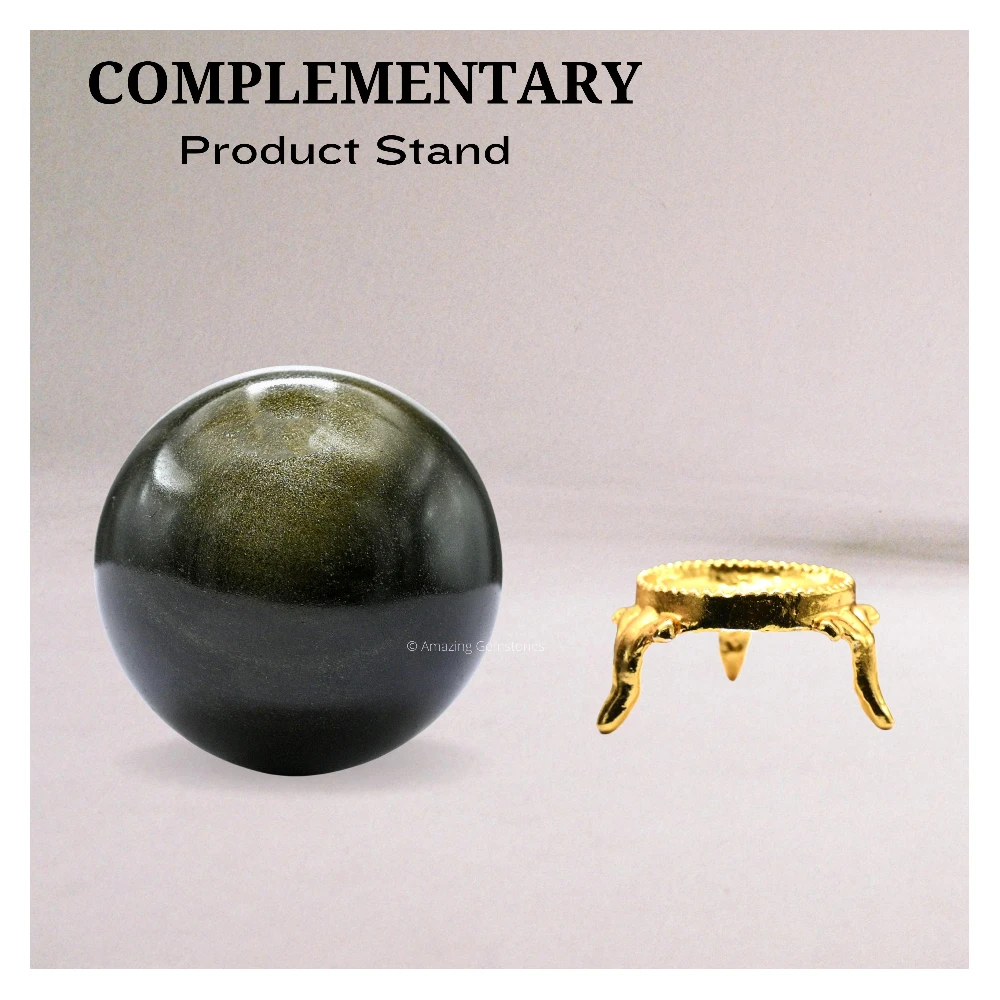Golden Sheen Obsidian Sphere (1.5 Inch)