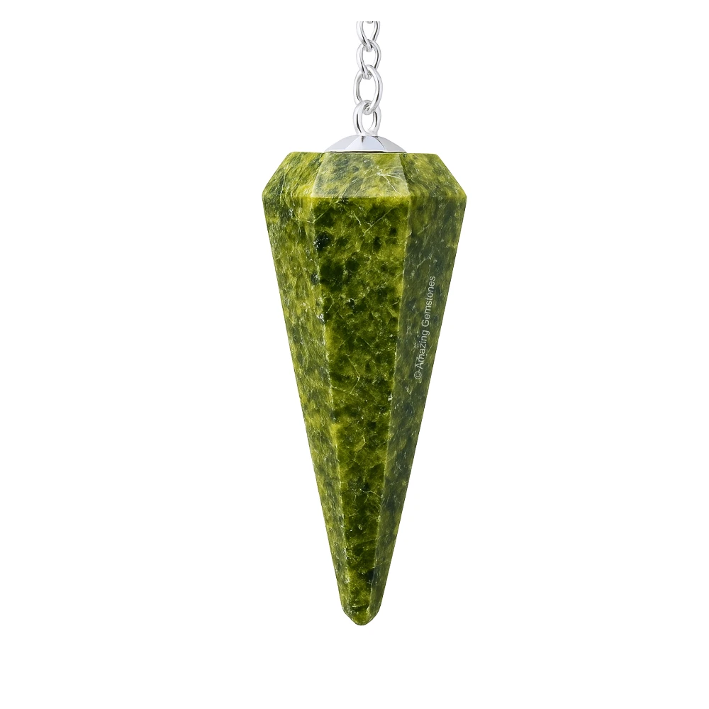 Green Tourmaline In Matrix Pendulum