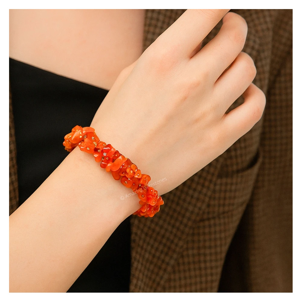 Carnelian Chip Bracelet (Fuse)