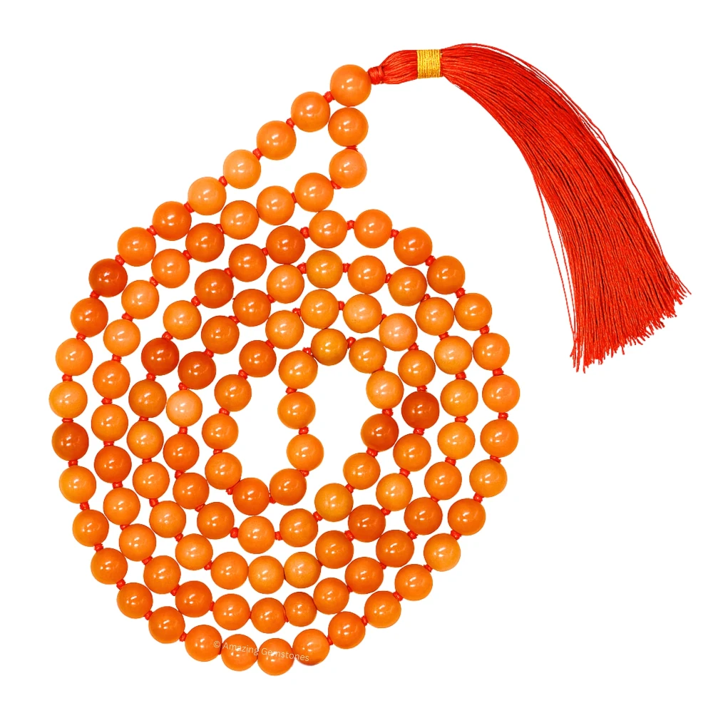 Red Aventurine Mala (Hand Knotted)