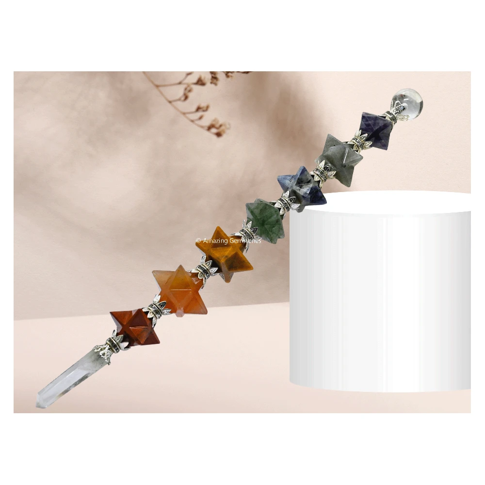 Chakra Merkaba Healing Crystal Wand