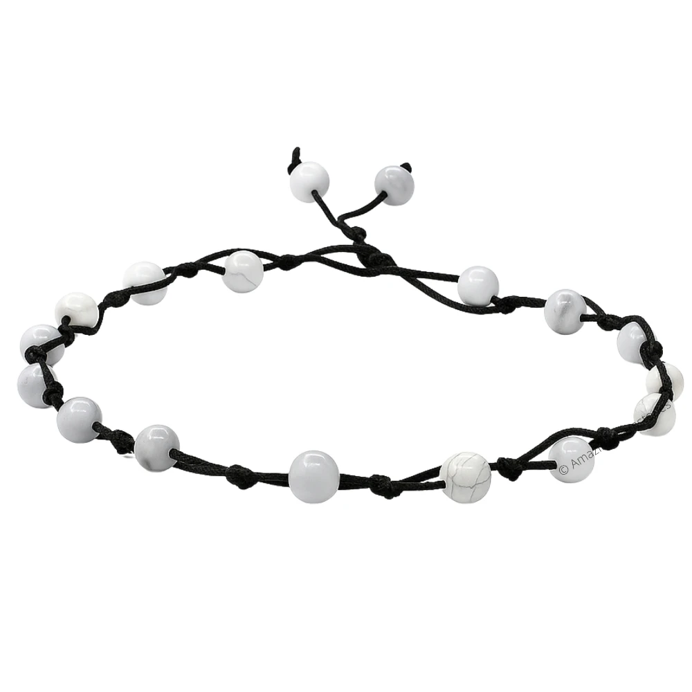 Howlite Anklet (Knotted)