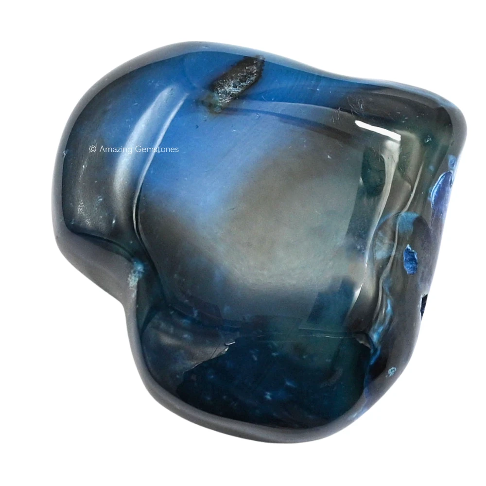 Blue Onyx Agate Heart