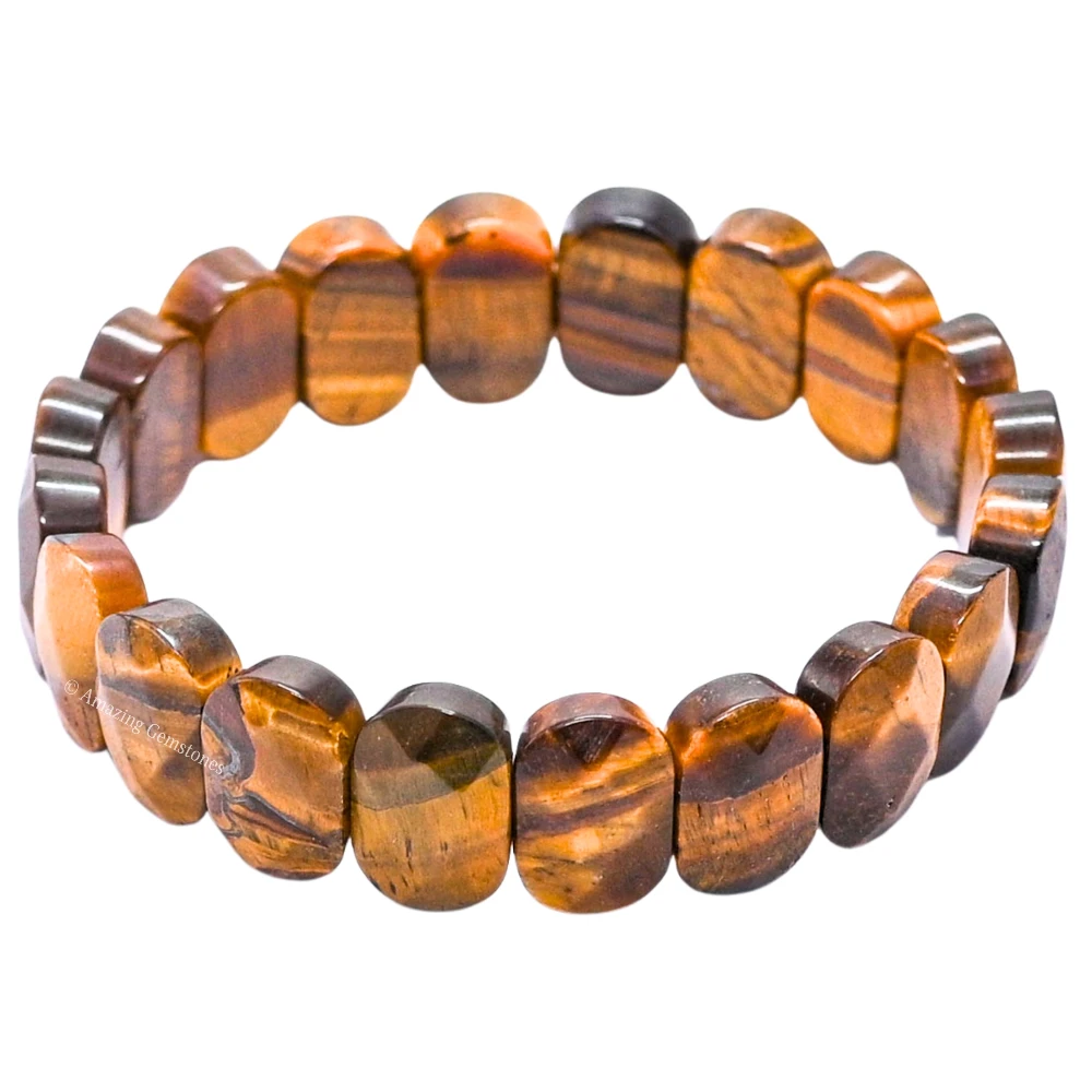 Tiger Eye Faceted Bracelet - Oval Stone