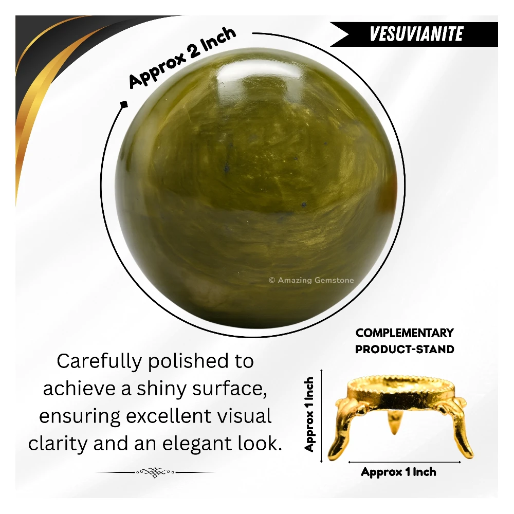 Vesuvianite Sphere (2 Inch)