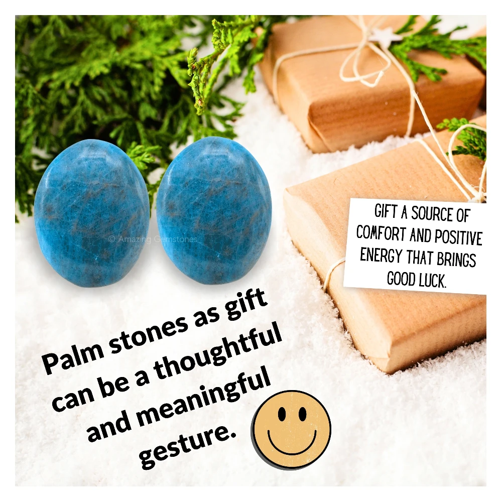 Blue Apatite Palm Stone
