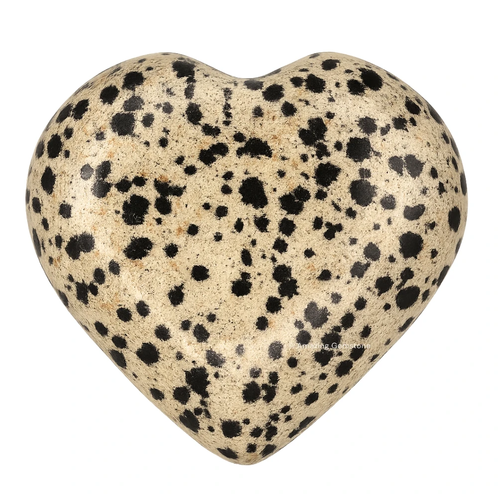 Dalmatian Jasper Heart