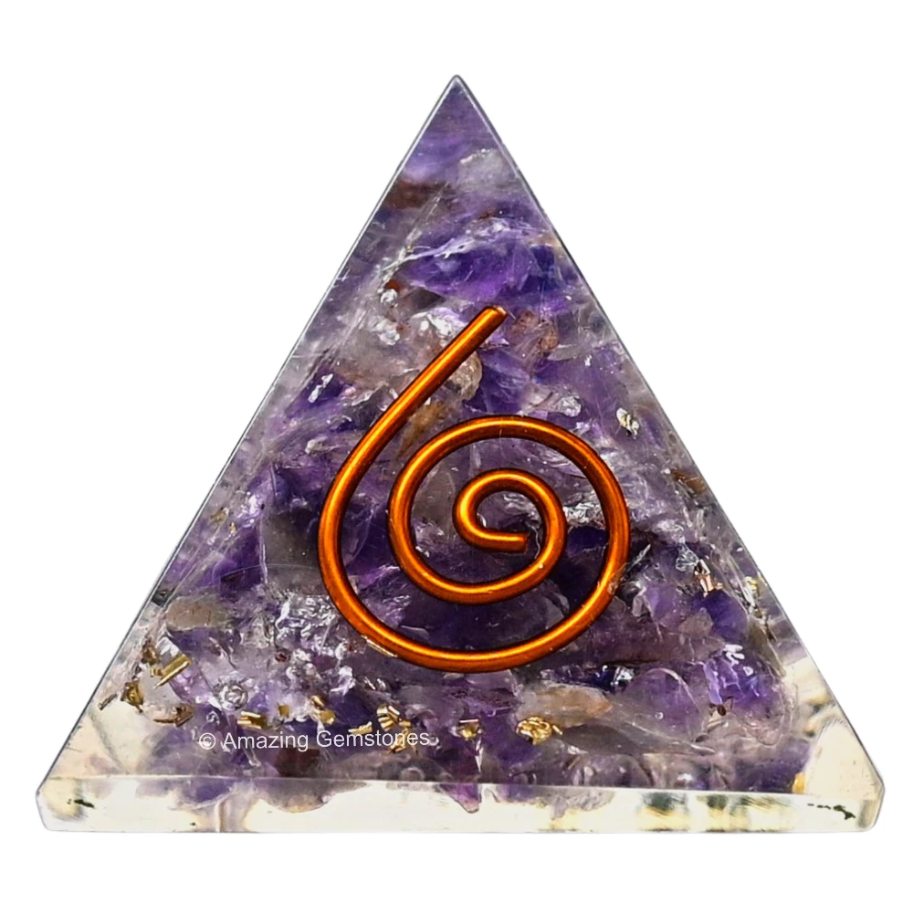 Amethyst Orgone Pyramid - Mini