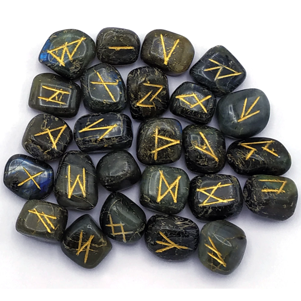Labradorite Rune Stones Set