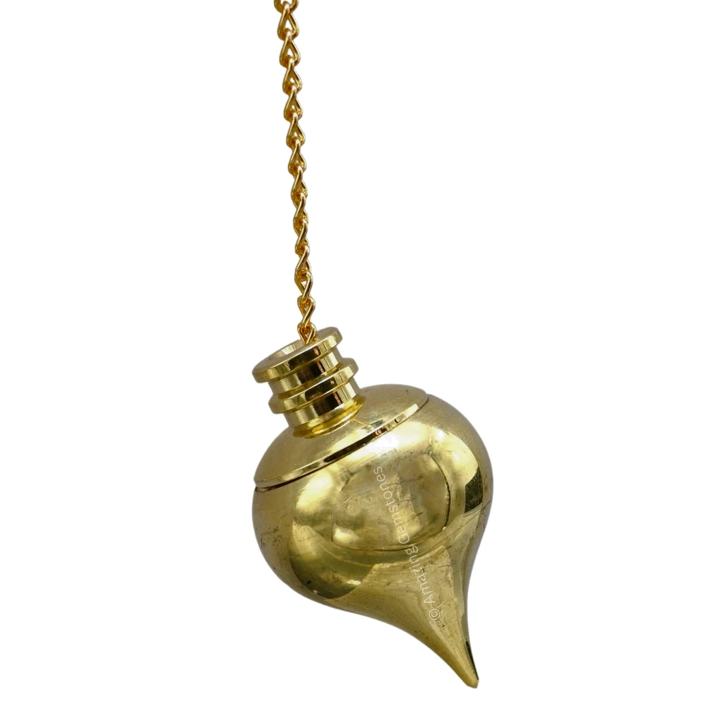 Metal Brass Pendulum - Gold Dome Cone with Point (MP108)