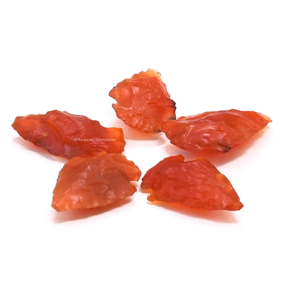Carnelian Crystal Arrowhead - 1" to 1.5" (5 Pieces)