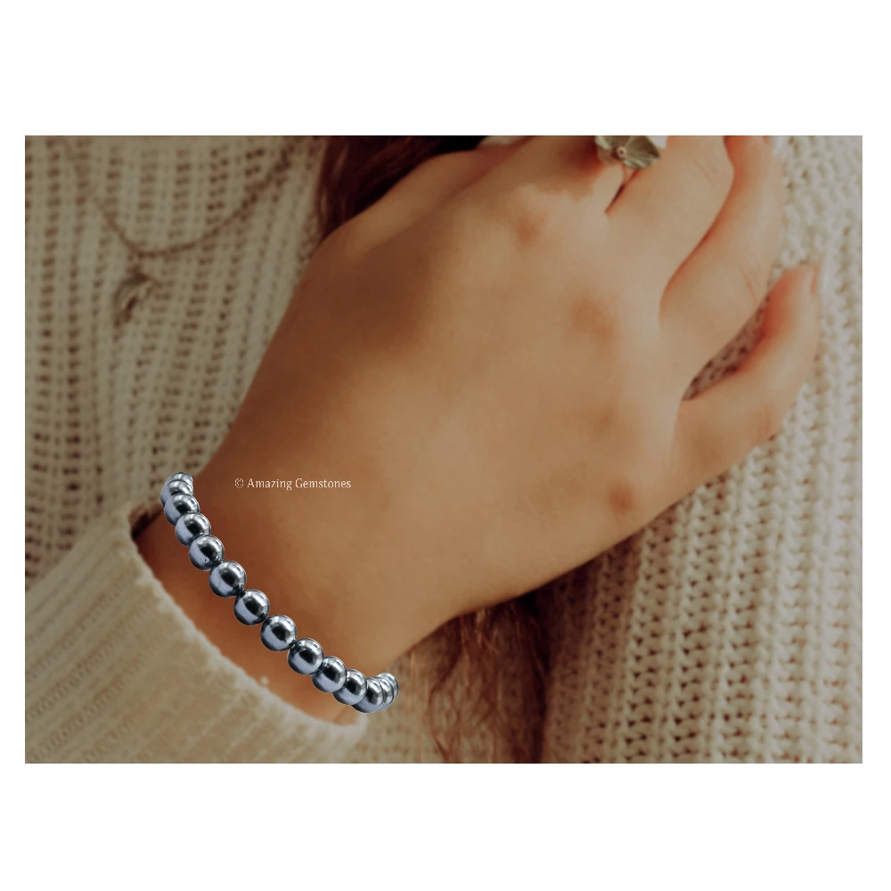Black Pearl Bracelet (Strechable)