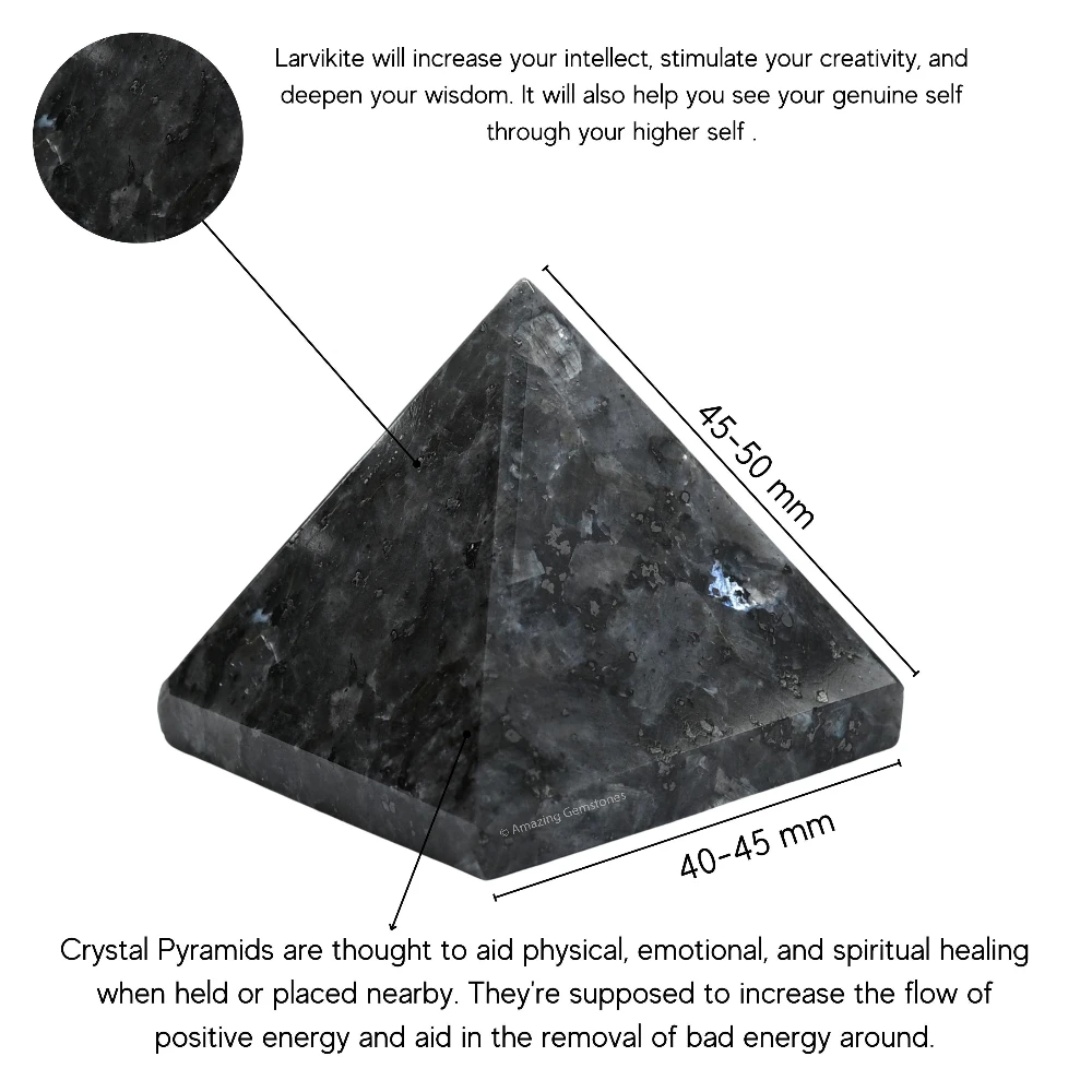 Larvikite Pyramid (2 Inch)