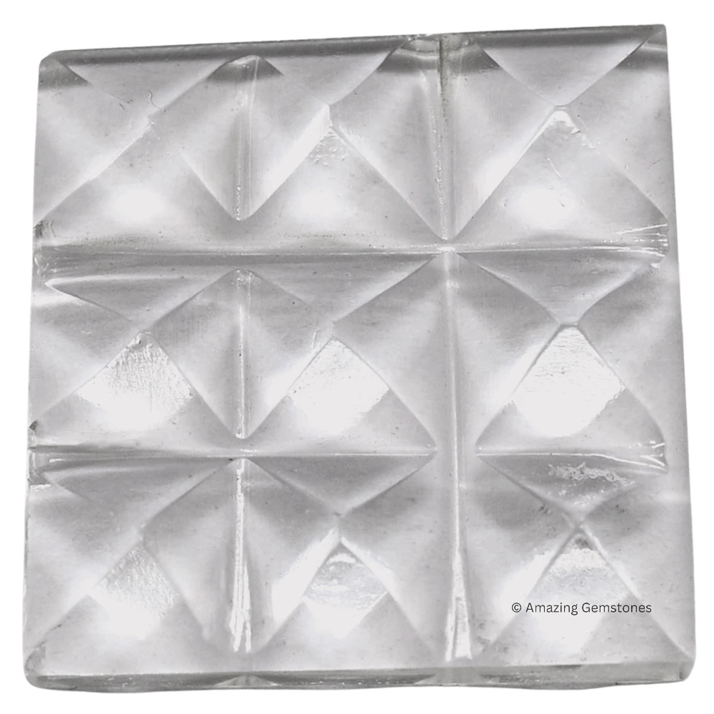 Clear Quartz (Premium) 9 Pyramid Plate