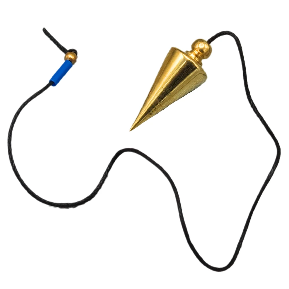 Copper Metal Pendulum - Gold Pointed Cone (MP92)