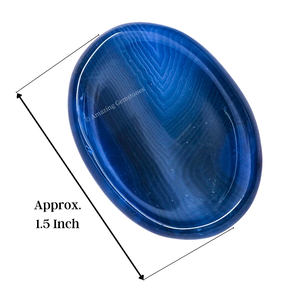 Blue Agate Worry Stone