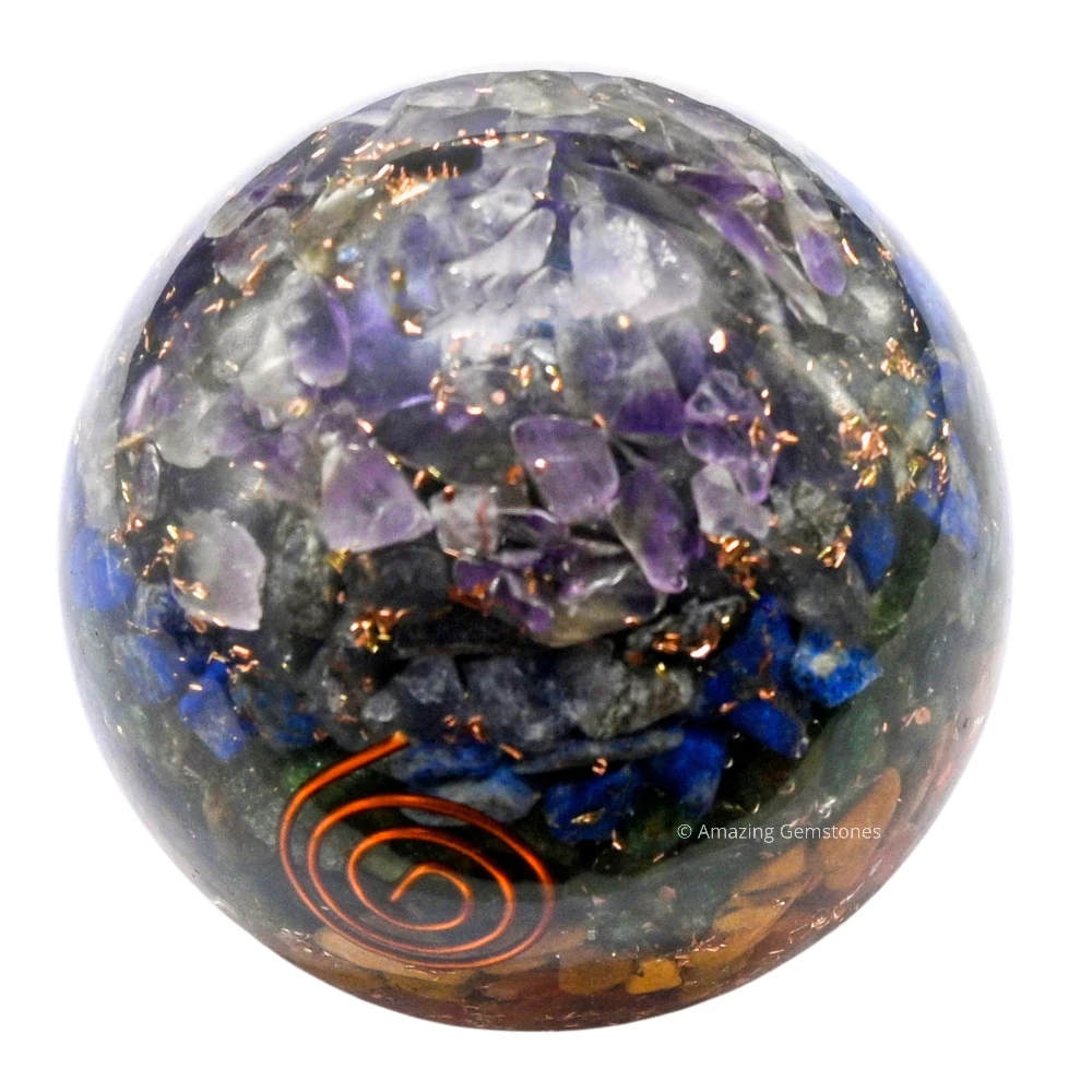Chakra Orgone Sphere (2.5 Inch)
