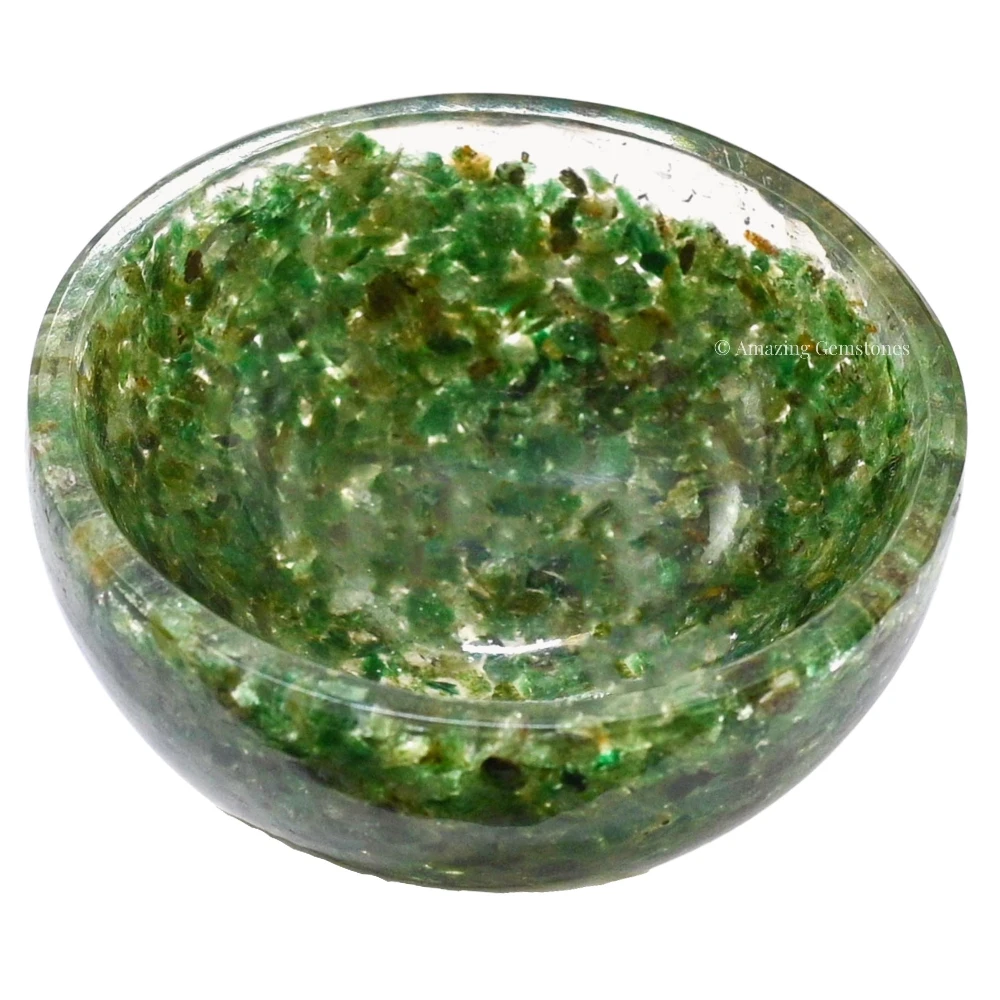 Green Aventurine Crystal Orgone Bowl (3 Inch)