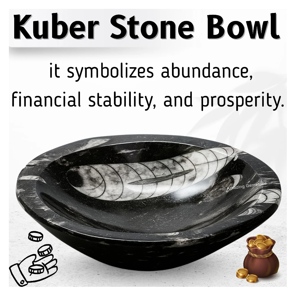 Orthoceras Fossil Kuber Stone Bowl (4 Inch)