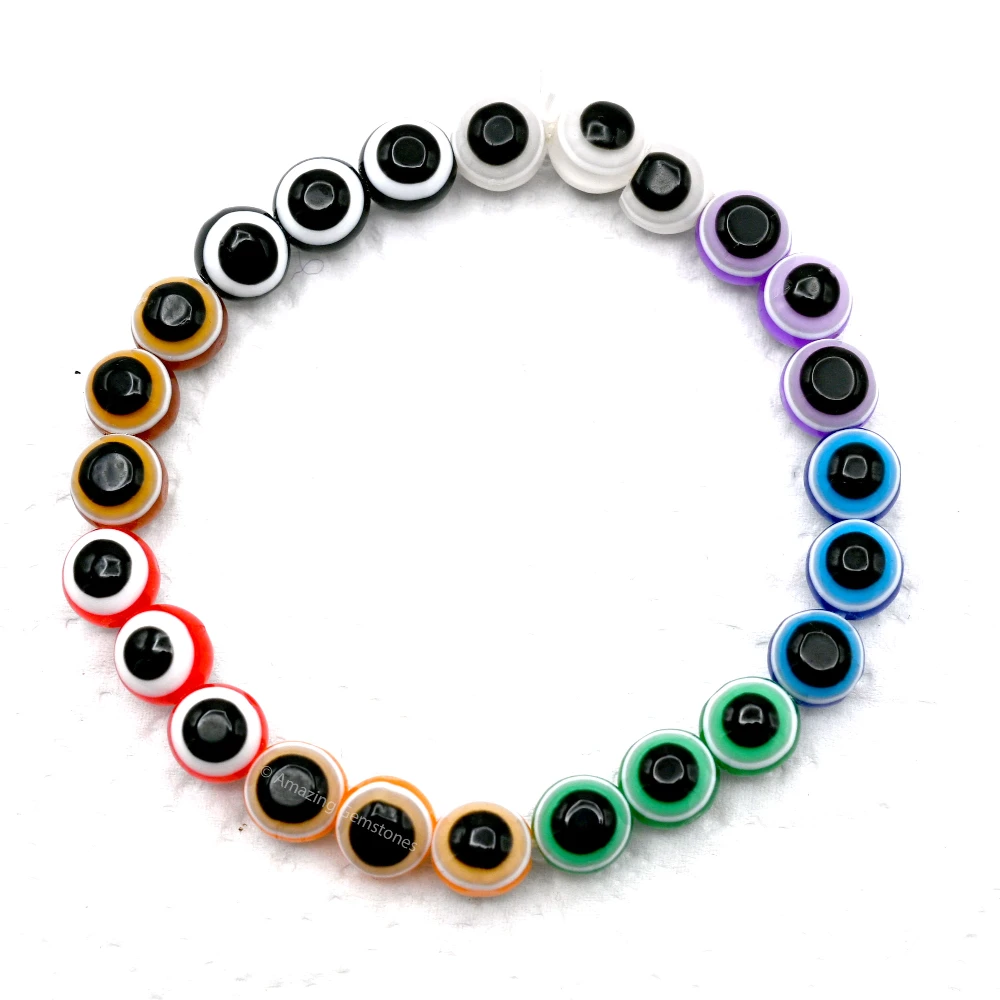 Multi Evil Eye Bracelet (3 by 3 Beads)