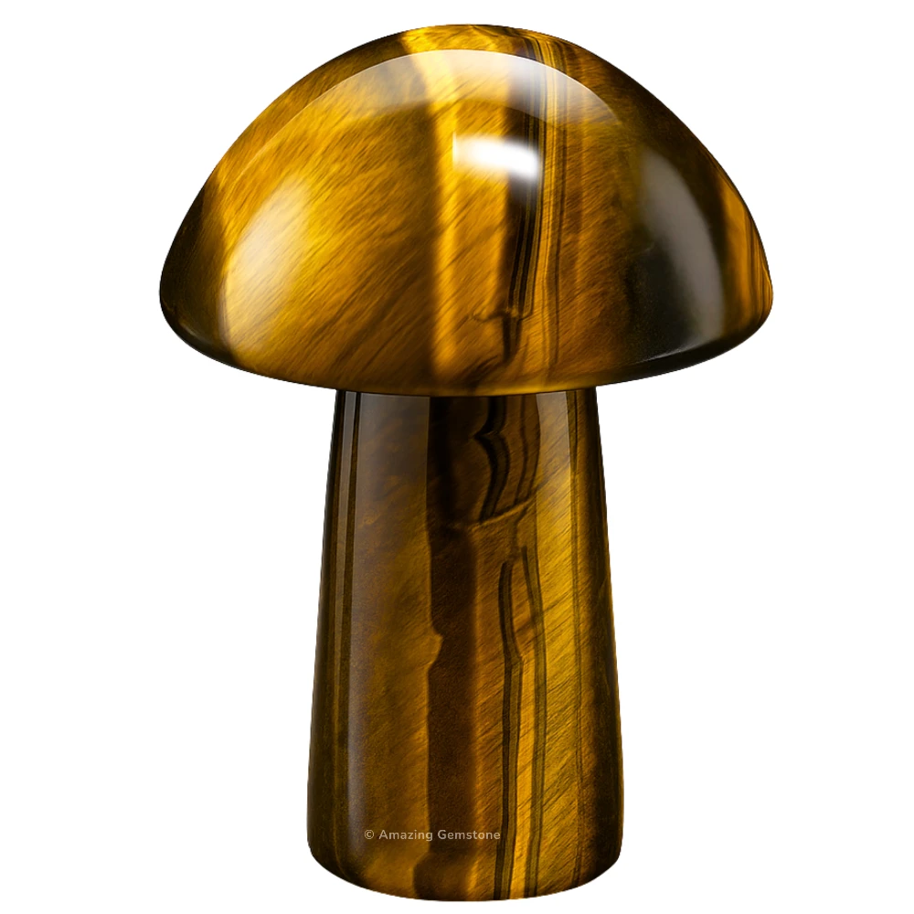 Tiger Eye Crystal Mushroom