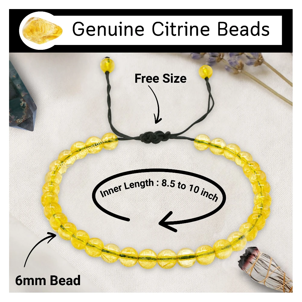 Citrine Anklet (Without Knot)