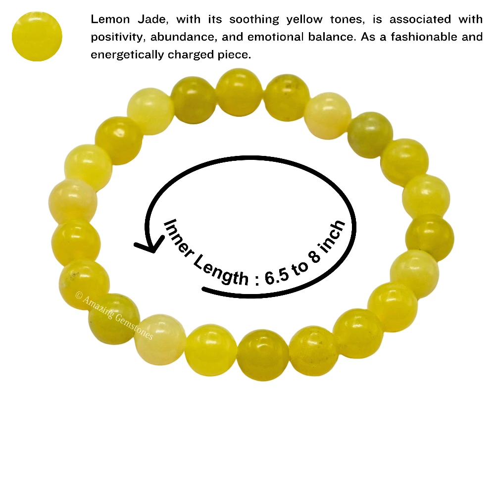 Lemon Jade Bracelet (Strechable)