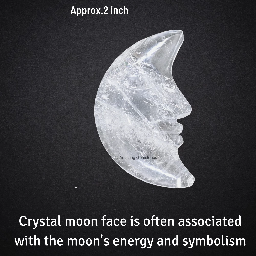 Clear Quartz Crescent Moon