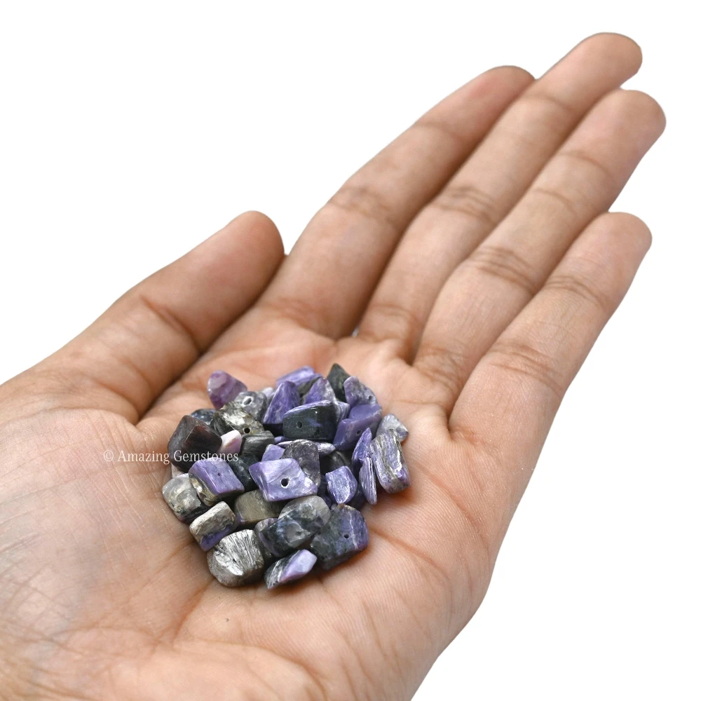 Charoite Chips - Pre Drilled