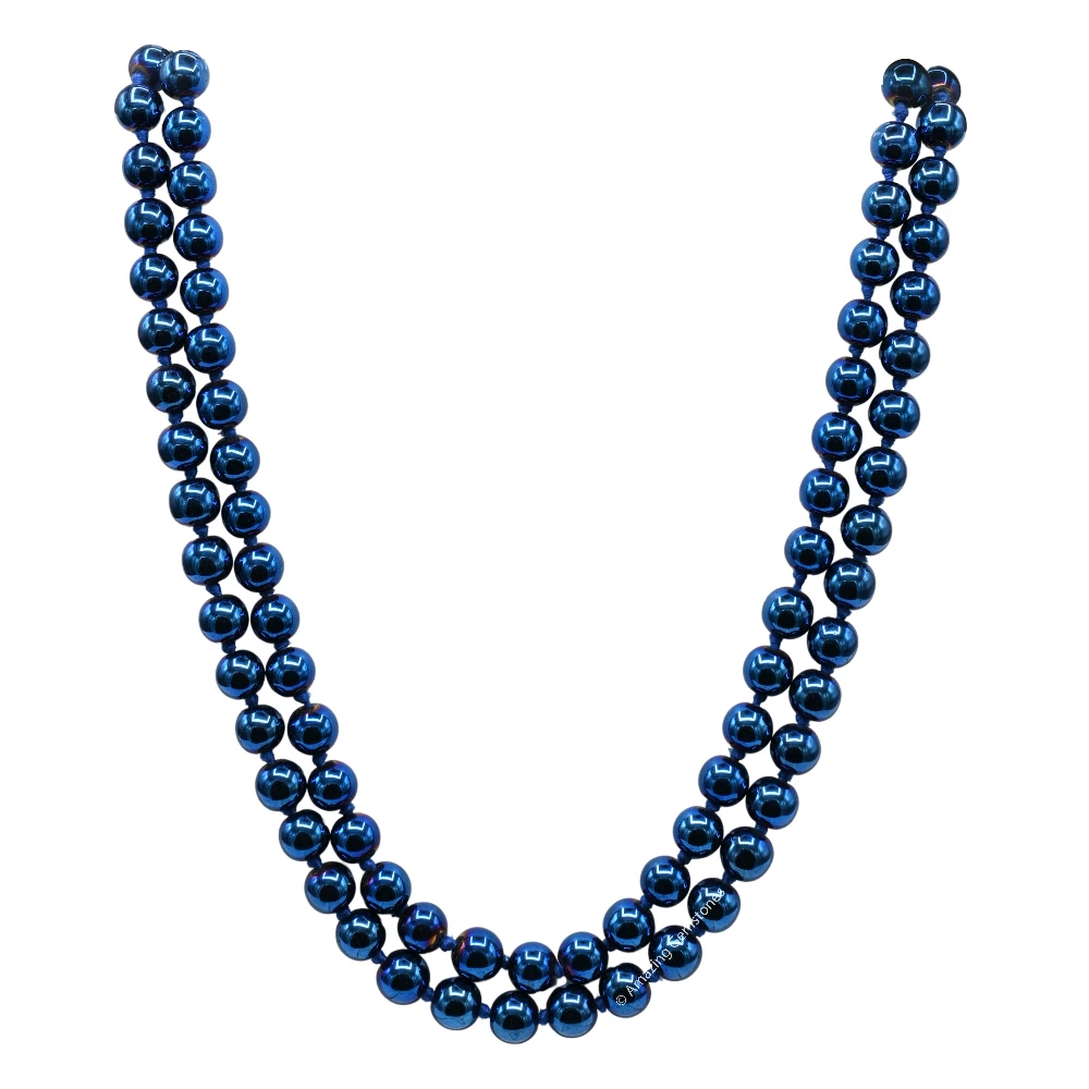 Blue Hematite Mala (Hand Knotted)