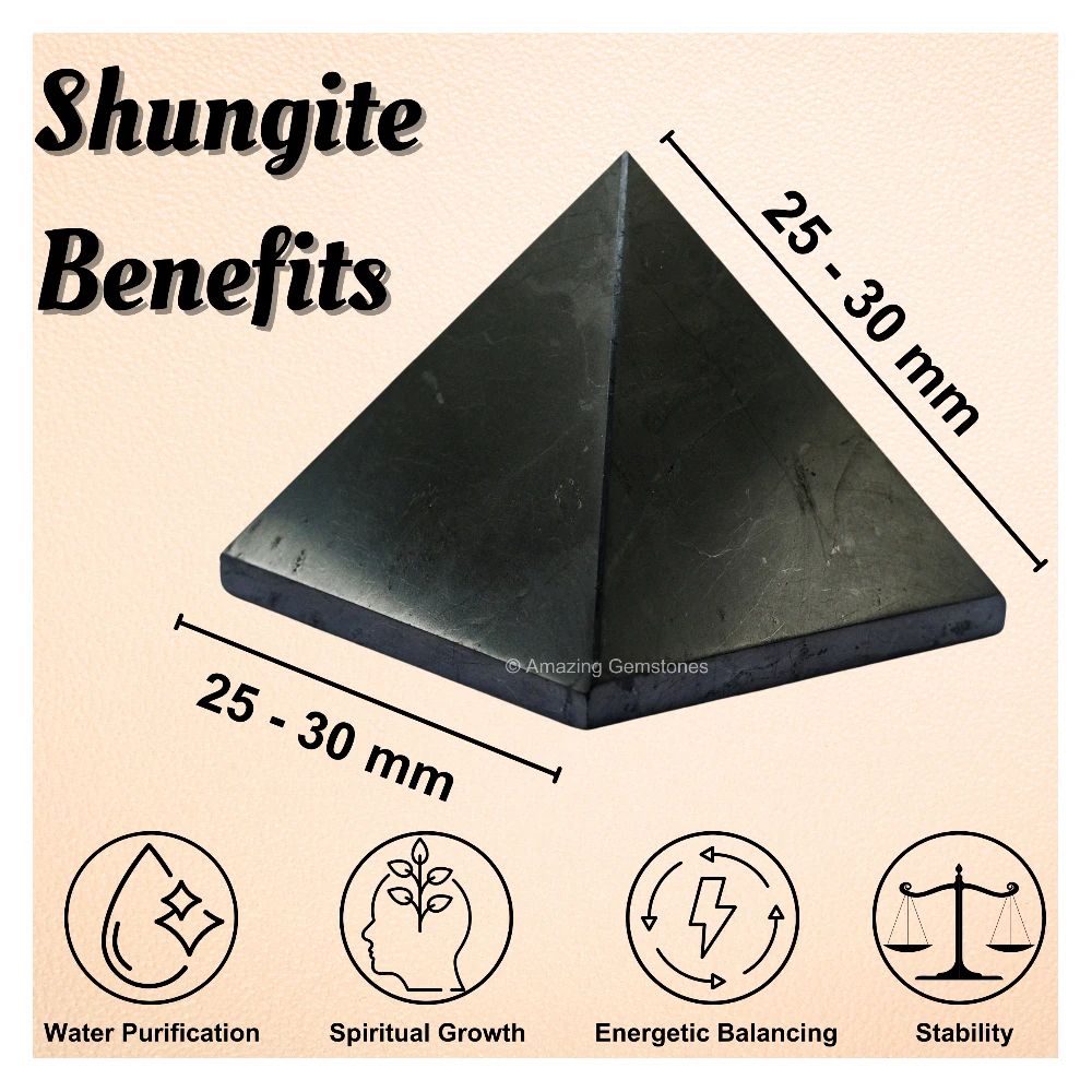 Shungite Pyramid (25-30 mm)