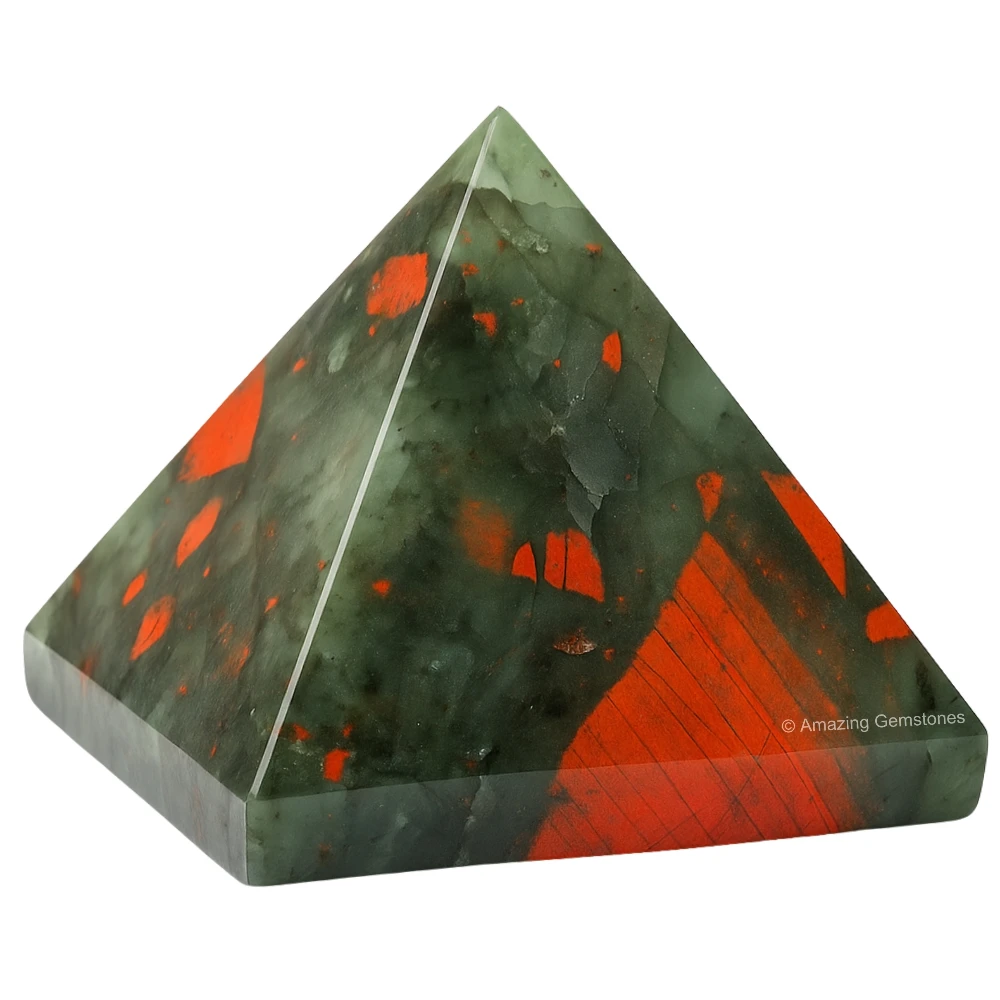 African Bloodstone Pyramid (1.5 Inch)