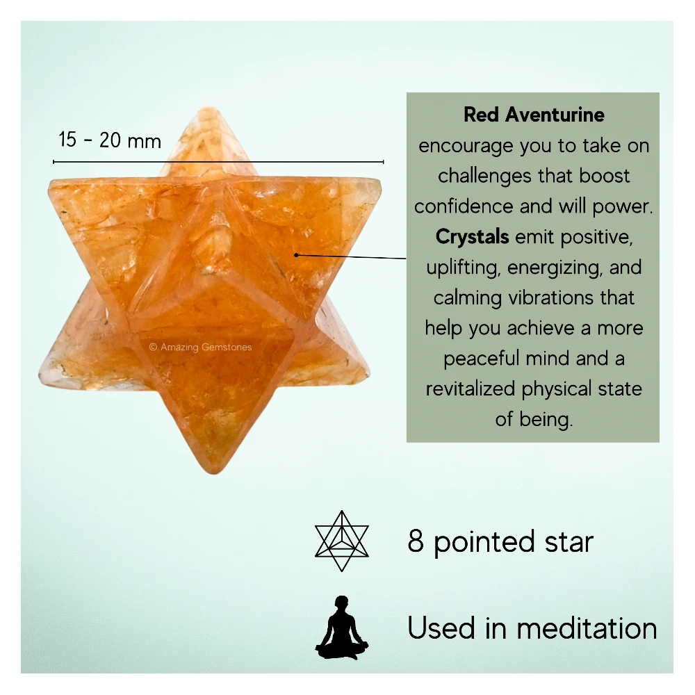 Red Aventurine Merkaba (15-20 mm)