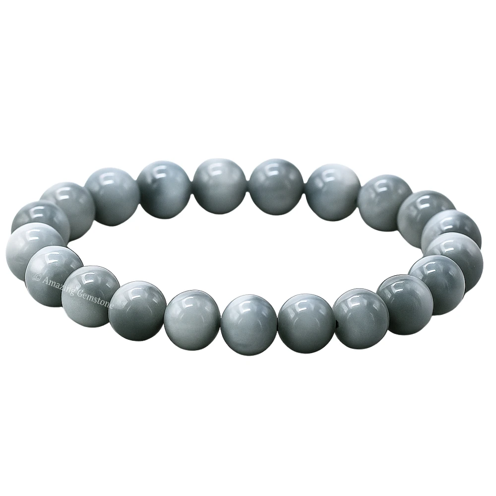 Grey Cats Eye Bracelet (Strechable)