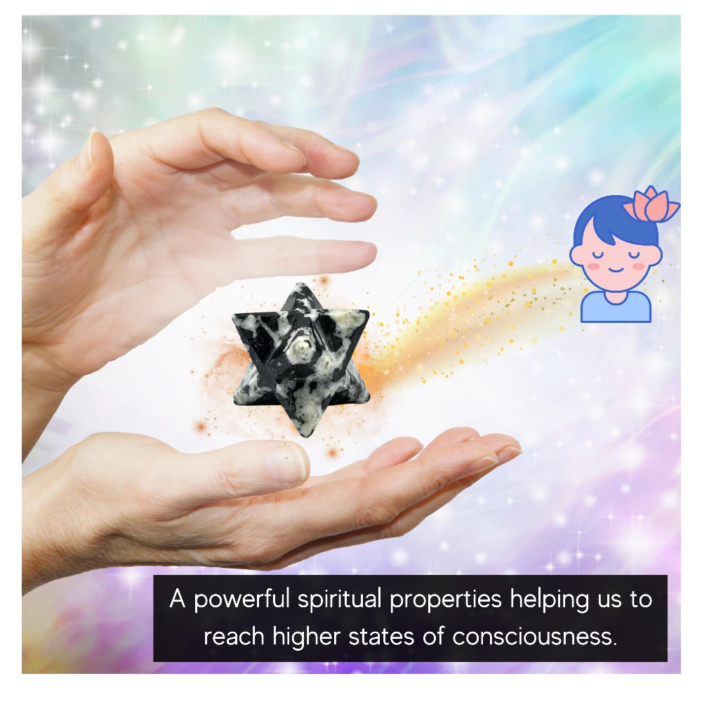 Black & White Tourmaline Merkaba (15-20 mm)