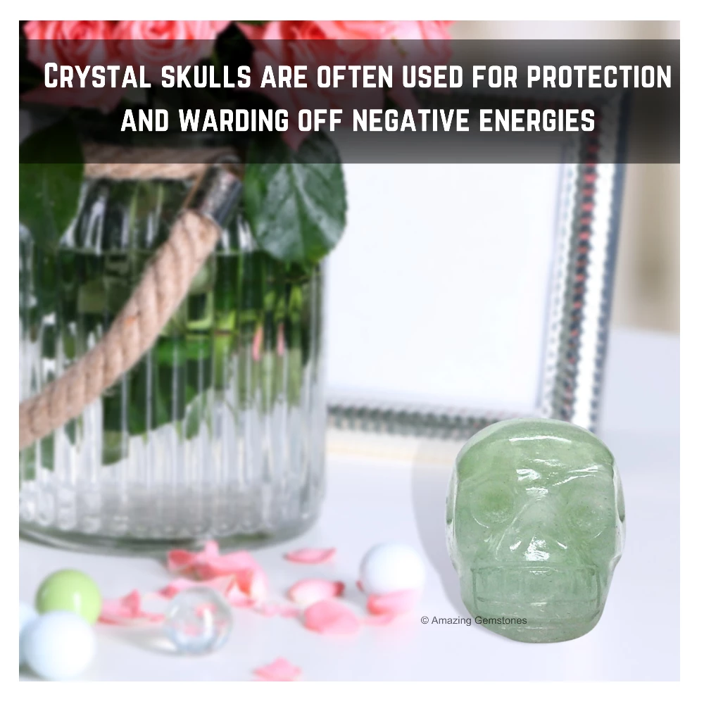 Light Green Aventurine Skull