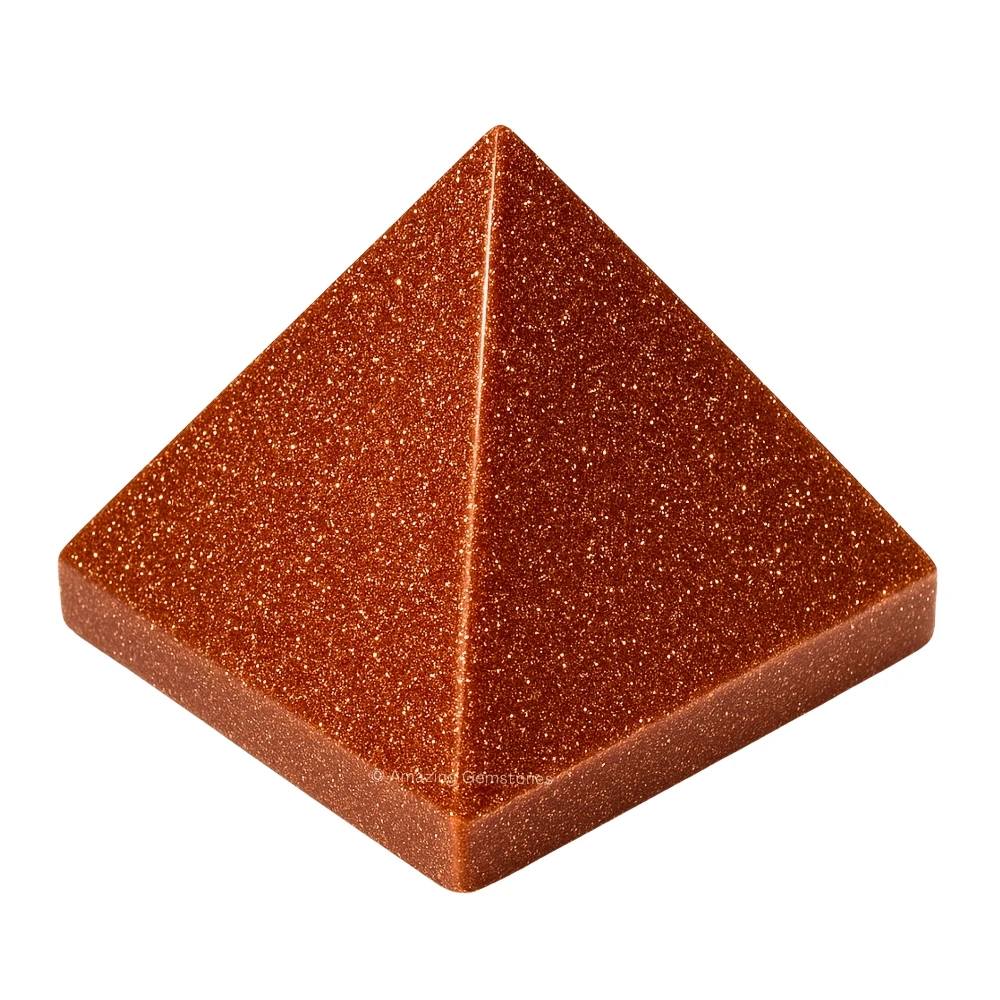 Red Goldstone Pyramid (1.5 Inch)