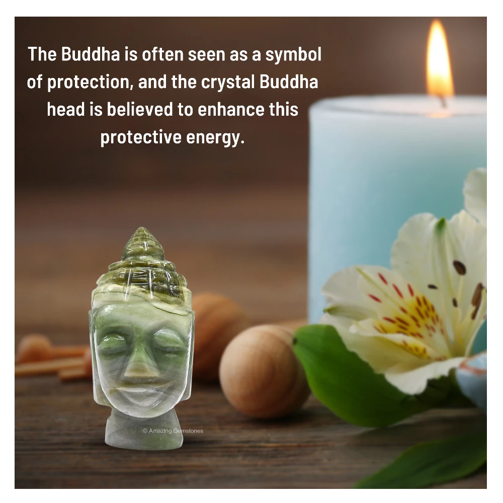 Serpentine Buddha Head