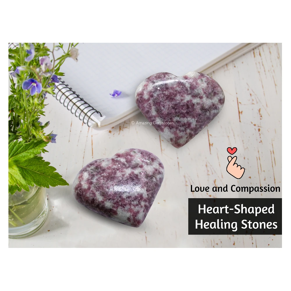 Lepidolite Heart
