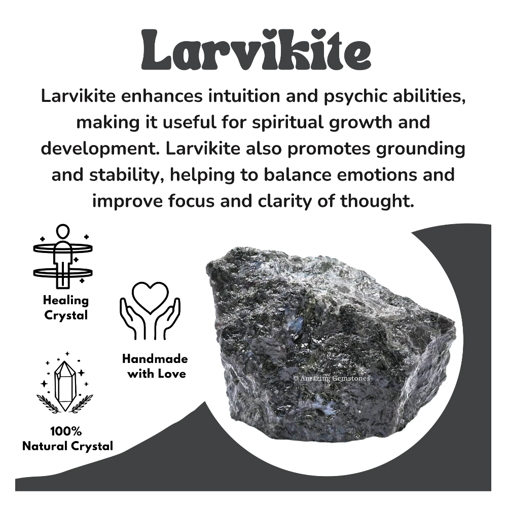 Larvikite Raw Crystals (5 Pieces)