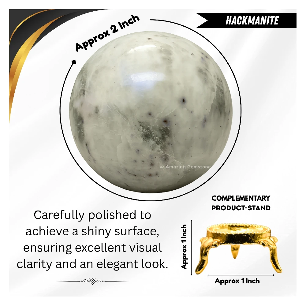 Hackmanite Sphere (2 Inch)