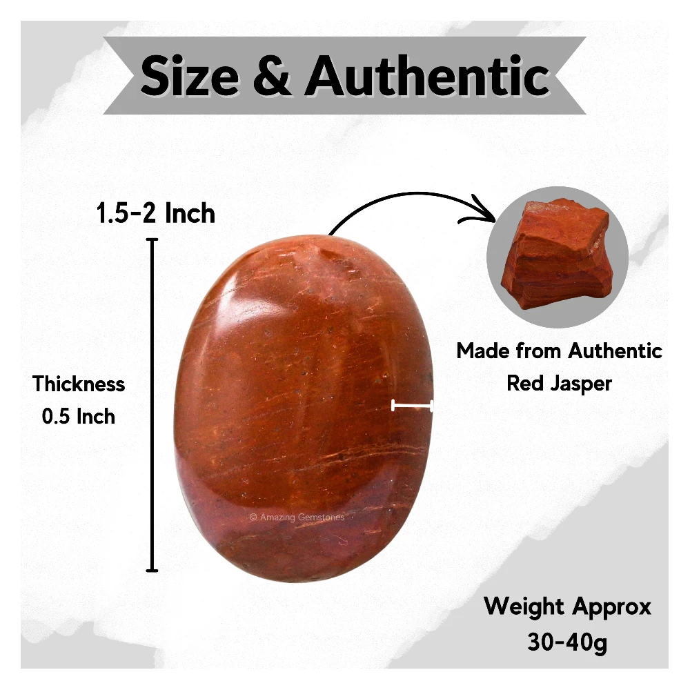 Red Jasper Palm Stone
