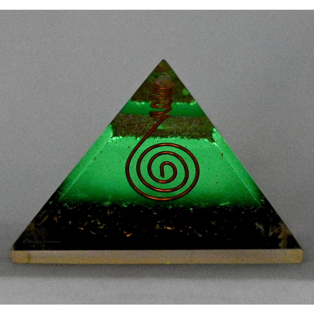 Shungite Orgone Pyramid - Glow in Dark