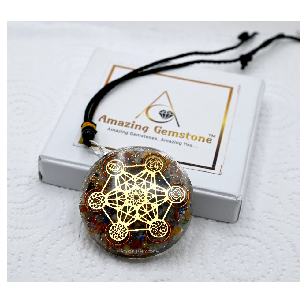 Seven Chakra Orgone Necklace - Metatron Chakra