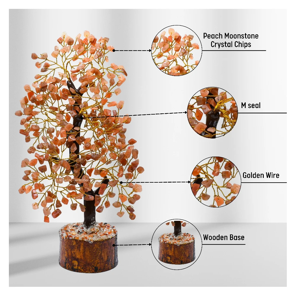 Peach Moonstone Tree (200 Beads)
